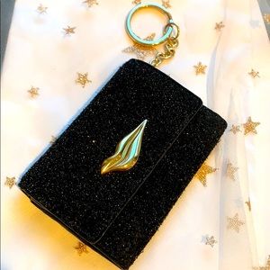 Designer DVF Gold Lips Card Case